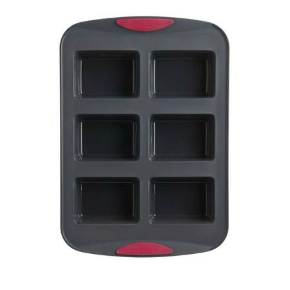STRUCTURE SILICONE™ FUCHSIA 6-COUNT MINI LOAF PAN